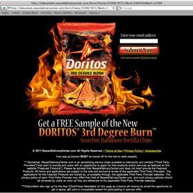Landing Pages w/Banners: Doritos 3rd Degree