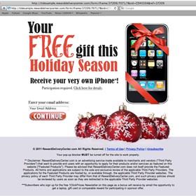 Landing Pages w/Banners: iPhone Christmas Gift